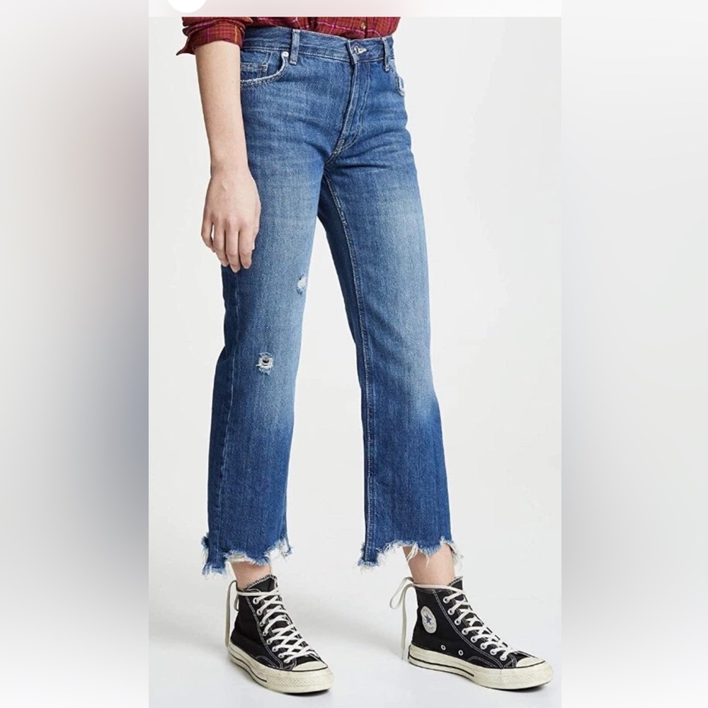 We the Free | Maggie Straight Leg Raw Hem Jeans size‎ 24